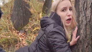 my slut stepsister - my teen stepsister loves to fuck and swallow cum outdoors. - pov